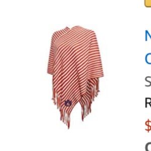 NCAA WOMENS AUBURN PONCHO NEVER WORN.